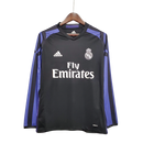 Camisa Real Madrid Third III 2016/17 Adidas Retrô Manga Longa - Preto