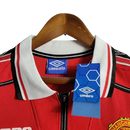 Camisa Manchester United Retrô Manga Longa Umbro 1998/99 Vermelha