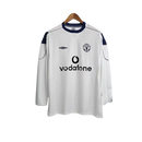 Camisa Retro Manchester United II Manga Longa Umbro 1999/00 Branco