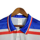 Camisa Bahia II 1998 Retrô masculina - Branca com detalhes em azul e vermelho